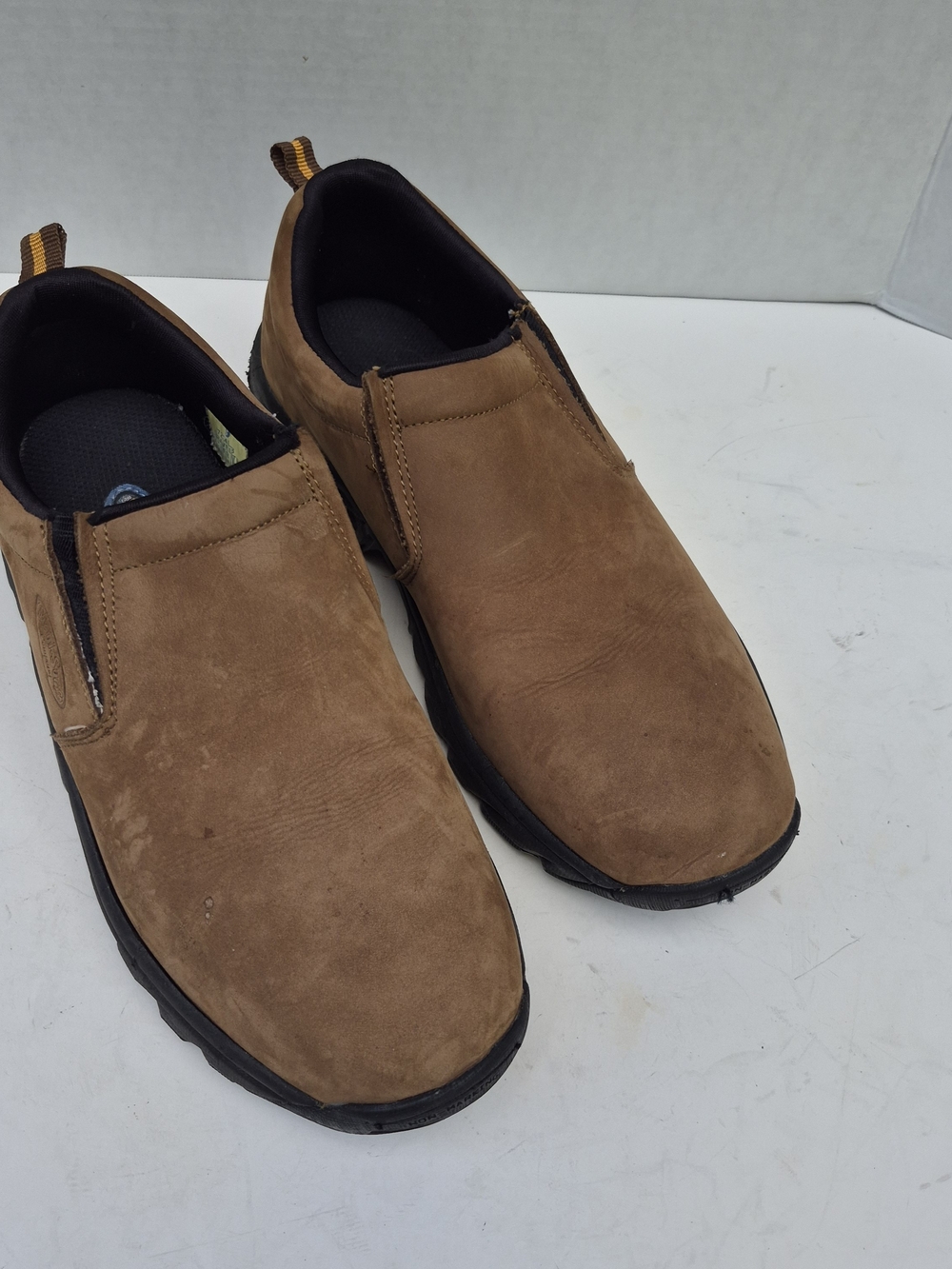 New Maui Surf Co. Men's Brown Leather Slip-On Nu Buck Casual Loafers